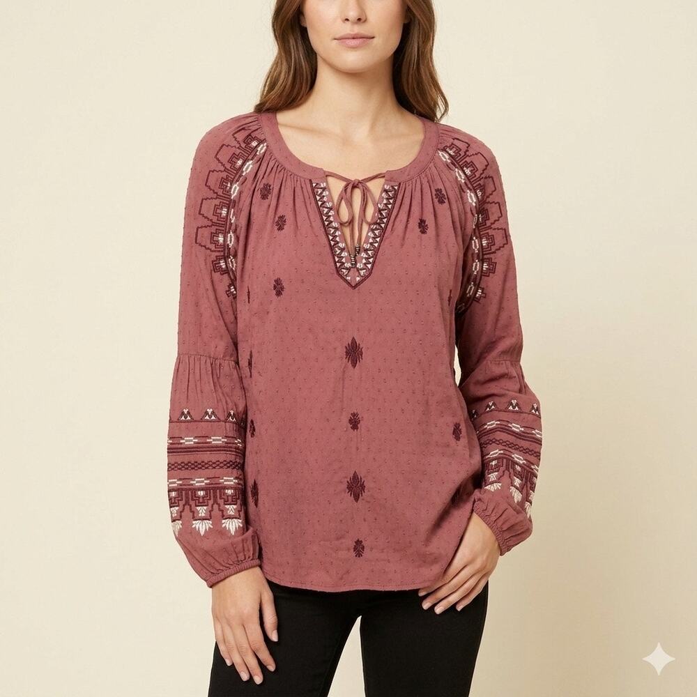 077-Knox Rose Rayon Blouse size M / PTP 21